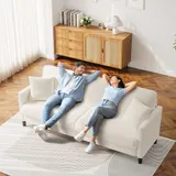 3-Sitzer Sofa mit Schlaffunktion, 211cm / 221cm / 256cm / 275cm Länge Couch – Bild 3