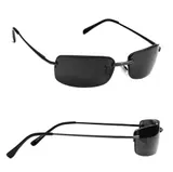 Agent Smith Style Sonnenbrille Rechteckig Linse Schwarz Brillenbeutel schmal M5 – Bild 2