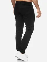 TAZZIO Jeans Slim Fit Herren Chino Jeanshose Stretch Designer Hose Denim Schwarz – Bild 2