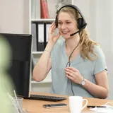 Hama Over Ear Stereo Headset HS-USB300 2m Kabel Mikrofon USB PC Office Kopfhörer – Bild 7