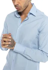 Hemd Herren Slim Fit Business Freizeit Hochzeit Shirt Bügelleicht Hemden Langarm – Bild 7