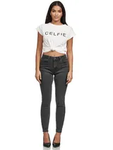 Tazzio Jeans Damen High Waist Skinny Fit Jeanshose Stretch Denim Hose – Bild 2