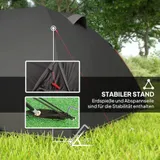 Campingzelt für 2 Personen leicht UV 50+ Tunnelzelt mit Vordach Seitentür – Bild 7