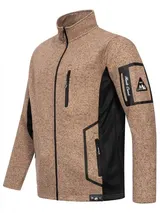 Rock Creek Herren Fleecejacke Melange Fleece Übergangsjacke Outdoor Jacke H-367  – Bild 2