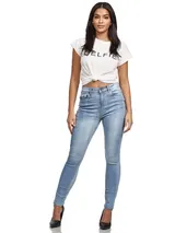 Tazzio Jeans Damen High Waist Skinny Fit Jeanshose Stretch Denim Hose – Bild 2
