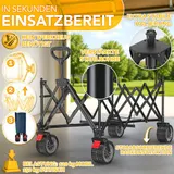 TRESKO® Bollerwagen Faltbar 215L Handwagen Klappbar Kinder Transportwagen Strand – Bild 5