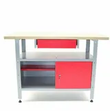Werkbank Werktisch Schubladen Montagewerkbank Schubladenschrank Tisch Holzplatte – Bild 10