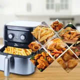Fritteuse 1700W 5,5L Heißluftfritteuse Fettfrei Heißluft Ofen Grill  BBQ Pommes – Bild 11