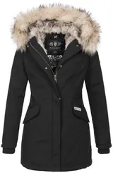Navahoo Premium Damen Winter Jacke Parka Mantel Winterjacke warm Kunstfell B669 – Bild 1