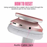 Roségold Bluetooth Kopfhörer Faltbar Over Ear Headset mit Integriertem Mikrofon – Bild 6