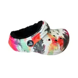 Crocs Kinder Classic Lined Tie-Dye Clog gefütterte Hausschuhe Größen 19-31 – Bild 2