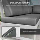 4-tlg. Gartenmöbel-Set, Balkonmöbel-Set mit Ecksofa, Doppelsofa, Refurbished – Bild 6