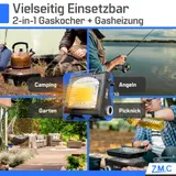 ZMC 2in1 Gasheizung Camping Gaskocher 1,7kW tragbar Butan Keramik Heizer Outdoor – Bild 2