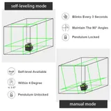 12 Linien Kreuzlinienlaser Selbstnivellierenden Pulsfunktion Level+Laserdetektor – Bild 5