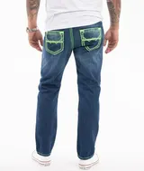 Rock Creek Herren Jeans Hosen Comfort Fit dicke Naht Denim Blau Herrenjeans M70 – Bild 8
