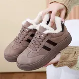 Damen Winterstiefel Boots Warm Gefütterte Stiefeletten Schnürstiefel Sneakers – Bild 5
