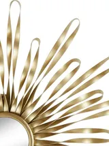 Leonique Wand Deko Glas Spiegel SONNE 2er Set Metall Gold 46x4cm – Bild 3