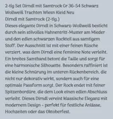 2-tlg Set Dirndl mit Samtrock Gr 36-54 Schwarz Wollweiß Trachten Wiesn Kleid Neu – Bild 2