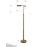 Steinhauer Bronsfarbige Stehlampe Karl 5895BR mit Dimmer und höhenverstellbar – Bild 2