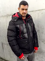 Parka Winterjacke Jacke Mantel Wärmejacke Casual Winter Herren Mix BOLF Kapuze – Bild 1