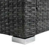 Rattan Lounge Sitzgruppe Gartenmöbel Set Sofa Couch 5-Sitzer Rattanmöbel Grau – Bild 12