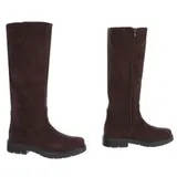 Damen Stiefel mit Reißverschluss Ital-Design 8959 in Braun – Bild 4