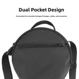 Schützende Reise-Kopfhörertasche mit doppeltem Reißverschluss Fronttasche und – Bild 3