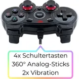 Schwaiger USB Gaming Controller Gamepad Pad 2x Vibration für PC PS3 Android TV – Bild 7