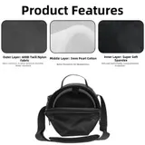 Schützende Reise-Kopfhörertasche mit doppeltem Reißverschluss Fronttasche und – Bild 12