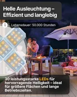 2x Schwaiger Outdoor LED Solar Laterne Akku Lampe Leuchte Camping Schirm Zelt – Bild 8