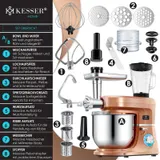 KESSER® Küchenmaschine 3in1 mit Fleischwolf Teigmaschine Knetmaschine Entsafter – Bild 2