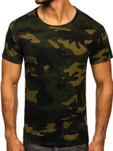 T-Shirt Tee Kurzarm Rundhals Classic Party Camo Army Sport Herren Mix BOLF Motiv – Bild 1