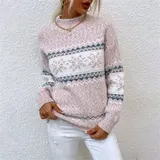 Damen Pullover Strickpullover Pulli Halbhoher Hals Sweater Langarm Oberteile – Bild 3