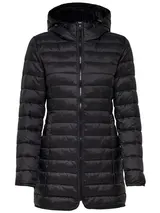 ONLY Damen langer Stepp-Mantel OnlTahoe Oversize Übergangs-Jacke Kapuze Herbst – Bild 1
