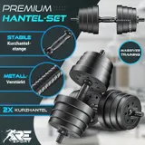 Hantelset 30 kg Kurzhanteln Langhantel Set Hantel Hantelscheiben Krafttraining – Bild 5