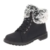 Damen Boots Stiefeletten Stiefel Schnür-Booty Winterstiefel Gefütterte Schuhe – Bild 1
