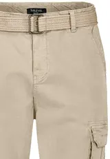 SUBLEVEL Herren Cargo Chino Hose mit Gürtel und Taschen Baumwolle – Bild 6