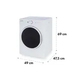 Wäschetrockner Ablufttrockner 50cm Frontlader 1020W Timer 3kg Kapazität weiß – Bild 6