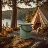 Toiletteneimer Reisetoilette Eimertoilette Toilette  Campingtoilette 19L Grün – Bild 6