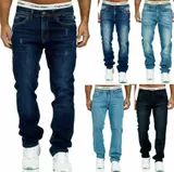 Herren Jeans Hose Stretch Übergröße Übergrößen 5 Pocket Jeanshose SCHWARZ BLAU  – Bild 5