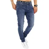 JACK & JONES Herren Jeans Tim Agi 010 Slim Straight Stretch Sportlich Gerade – Bild 1