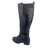Damen Stiefel Boots Winterstiefel Gefüttert Blockabsatz Profilsohle Leder-Optik – Bild 2