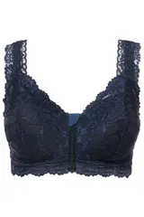 Ulla Popken Damen große Größen Bralette Spitze Reißverschluss ohne Bügel 806669 – Bild 10