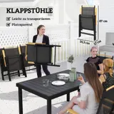 Sitzgruppe klappbar 7tlg. Balkonset 1 Tisch+6 Stühle Gartenmöbel Sitzgarnitur – Bild 6