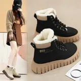 Damen Winter Schneeschuhe Warm Stiefel Flache Boots Stiefeletten Winter Schuhe – Bild 6
