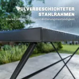 Gartenmöbel Set Klappbar Sitzgruppe 5-teilig Tisch mit 4 Stühlen Holzoptik – Bild 9