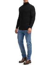 Indicode Herren Strickpullover INAlpha-Fein Grob Strick Pulli Stehkragen Sweater – Bild 7