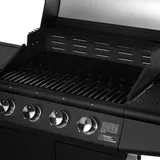 TAINO RED 4+1 Gasgrill BBQ Grillwagen Edelstahl Brenner Seitenkocher Thermometer – Bild 6