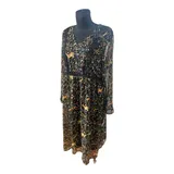 JUNAROSE Kleid Damenkleid Gr 42 Schwarz Fuchs Muster Elegant Chiffon – Bild 3