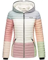 Navahoo Damen Jacke Steppjacke Übergangsjacke gesteppt Colour Blocking  NEU B841 – Bild 2